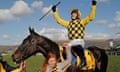 Paul Townend on Al Boum Photo celebrates winning the Cheltenham Gold Cup.