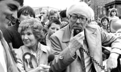 Michael Foot and Jill Craigie in Harringdon by Don McPhee, 1983