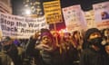 Demonstrators take to the streets after a jury cleared&nbsp;Kyle Rittenhouse on charges related to his shooting dead two people at an anti-racism protest in Kenosha, Wisconsin, last year