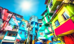 Houses in a favela in Rio de Janeiro, Brazil