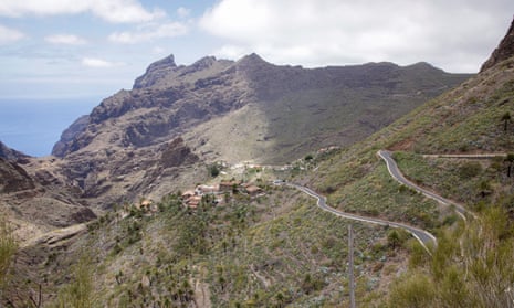 The search region in the mountainous area of Teno in Tenerife.