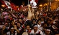 Thousands take to the streets of Lima on Wednesday night to celebrate Peru's qualification for next year's World Cup