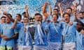 Captain Kyle Walker holds the Premier League trophy as Manchester City celebrate an unprecedented fourth straight title. Rodri, Phil Foden and Erling Haaland were among the club’s most impressive performers throughout the season.