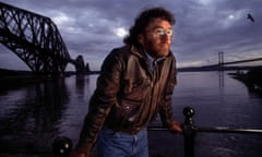 Iain Banks, near his home by the Forth Rail Bridge, Queensferry, Scotland.