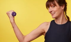 Zoe Williams flexes arm muscles