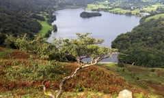 Lake seen from hillside