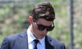 NSW fast bowler Sean Abbott at the funeral of Phillip Hughes on 3 December 2014.