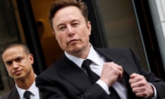 Tesla CEO Musk departs the company’s local office in Washington<br>Tesla CEO Elon Musk and his security detail depart the company’s local office in Washington, U.S. January 27, 2023. REUTERS/Jonathan Ernst