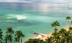 Hawaii Reopens with Coronavirus Traveler Testing program, Wakiki Beach, Honolulu, Hi, United States - 22 Oct 2020<br>Mandatory Credit: Photo by Kent Nishimura/Los Angeles Times/REX/Shutterstock (10973371c)
The normally packed stretch of Wakiki Beach has seen much less travelers since the onset of the Coronavirus pandemic, on the southern shore of the island of Oahu on Thursday, Oct. 22, 2020 in Honolulu, HI. Amid the ongoing Coronavirus pandemic, the State of Hawaii is trying to restart its tourism economy; October 15 was the start of a new traveler testing program, with thousands of people expected to arrive to the state. (Kent Nishimura / Los Angeles Times)
Hawaii Reopens with Coronavirus Traveler Testing program, Wakiki Beach, Honolulu, Hi, United States - 22 Oct 2020