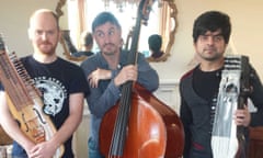 Wildly varied set … left to right, James Yorkston, Jon Thorne and Suhail Yusuf Khan.