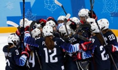 Team USA celebrate their win over Finland