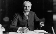 Edward Elgar at his desk in Severn House, Hampstead, London.