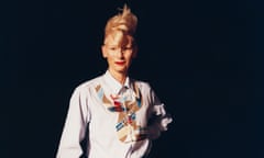 Tilda Swinton photographed by Lillie Eiger for the Observer. Hair by Declan Shiels, makeup by Sam Bryant; fashion editor: Jo Jones; fashion assistant: Sam Deaman. Shirt by Charles Jeffrey Loverboy.