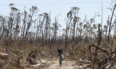 Haitians That Remain in Grand Abaco Island Struggle to Survive<br>GREAT ABACO, BAHAMAS - SEPTEMBER 9: A general view of the devastation on Great Abaco island after hurricane Dorian swept through the Bahamas, September 9, 2019 in Great Abaco, Bahamas. The few Haitians that decided to stay in hurricane devastated Great Abaco island struggle to survive with the little help they receive from foreign aid agencies. Hurricane Dorian hit the island chain as a category 5 storm battering them for two days before moving north. (Photo by Jose Jimenez/Getty Images)