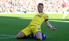 Ross Barkley celebrates after scoring at Burnley last week