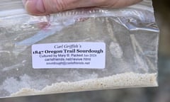 A pack of 1847 Oregon Trail sourdough starter ready for posting