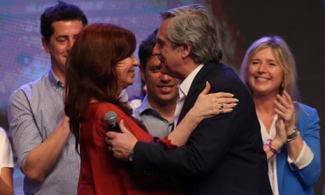 Cristina Fernández de Kirchner celebrates comeback win in Argentina elections – video