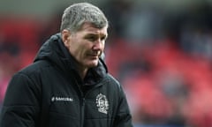Exeter's director of rugby Rob Baxter pictured during defeat by Sale on Sunday