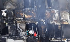 Fire at Lancaster West Estate in London<br>epa06027722 Firefighters attend the burnt out remains of Grenfell Tower, a 24-storey apartment block in North Kensington, London, Britain, 14 June 2017. According to the London Fire Brigade (LFB), 40 fire engines and 200 firefighters have been deployed to put out the fire that broke out around 1:00 am GMT. At least six residents died in the fire and a number of others have been treated for a range of injuries. EPA/FACUNDO ARRIZABALAGA