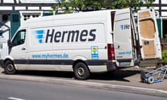 Hermes delivery van.