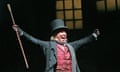 Tommy Steele on stage at the London Palladium in the title role of the 2005 musical Scrooge.