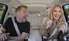 James Corden with Adele in April