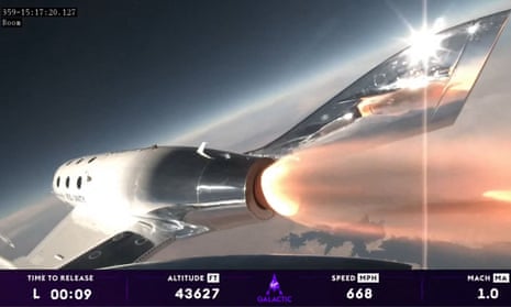 Virgin Galactic successfully flies tourists to space for first time – video