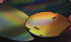 A chip wafer at a TSMC fab