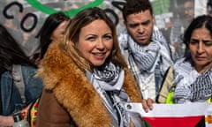 Charlotte Church with Gaza protesters
