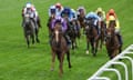 Sean Levey on Persica leads fellow riders at Epsom