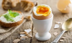 Soft boiled egg for breakfast