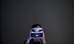 A man demos Sony VR