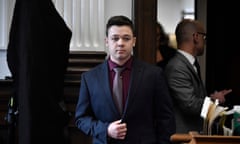 Kyle Rittenhouse Found Not Guilty In Kenosha Protest Shootings<br>KENOSHA, WISCONSIN - NOVEMBER 19: Kyle Rittenhouse enters the courtroom to hear the verdicts in his trial prior to being found not guilty on all counts at the Kenosha County Courthouse on November 19, 2021 in Kenosha, Wisconsin. Rittenhouse was found not guilty of all charges in the shooting of three demonstrators, killing two of them, during a night of unrest that erupted in Kenosha after a police officer shot Jacob Blake seven times in the back while being arrested in August 2020. Rittenhouse, from Antioch, Illinois, claimed self-defense who at the time of the shooting was armed with an assault rifle. (Photo by Sean Krajacic - Pool/Getty Images)