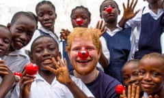 Ed Sheeran visited the Street Child Liberia project in Liberia, which uses Comic Relief money to help give vulnerable children a safe place to stay