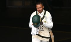 Usman Khawaja of Australia prepares to take the field during Day 1 of the Second Test