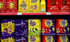 Easter eggs in a supermarket