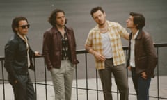 ‘Balancing drama and nuance’ … (L-R) Jamie Cook, Nick O’Malley, Matt Helders and Alex Turner of Arctic Monkeys.