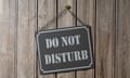 Do not disturb sign