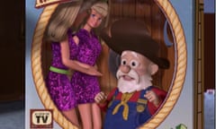 A shot from the fake blooper featuring Stinky Pete from Toy Story 2, which has been removed by Disney after the MeToo movement,