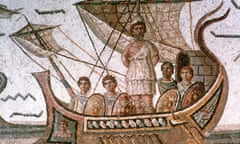 Odysseus (Ulysses) tied to the mast of his ship to save him from the Sirens. Homer Odyssey, epic Greek poem. Roman mosaic, 3rd century AD, Tunis.<br>UNSPECIFIED - CIRCA 1754: Odysseus (Ulysses) tied to the mast of his ship to save him from the Sirens. Homer Odyssey, epic Greek poem. Roman mosaic, 3rd century AD, Tunis. (Photo by Universal History Archive/Getty Images)