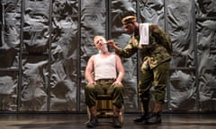 Stefan Rhodri as the Captain and John Boyega as Woyzeck