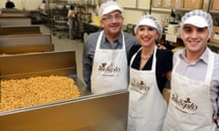 Joe, Jackie and Adam Soper, owners of Joe &amp; Sephs at their factory..