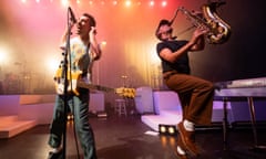 ‘A little bit John Hughes-y’ … (from left) Jack Antonoff and Evan Smith of Bleachers perform at O2 Shepherd's Bush Empire.