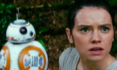 Star Wars: The Force Awakens<br>This photo provided by Disney/Lucasfilm shows Daisy Ridley, right, as Rey, and BB-8, in a scene from the film, "Star Wars: The Force Awakens," directed by J.J. Abrams. Disney says its working hard to get more of the new Star Wars heroine, Rey, in stores. Twitter erupted over the holidays in Dec. 2015, using the hashtag #wheresrey at the dearth of Rey merchandise in stores, despite her playing a key role in the film.  (Film Frame/Disney/Lucasfilm via AP, File)