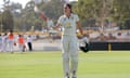 Annabel Sutherland of Australia leaves the field