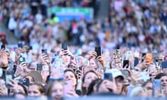 Taylor Swift fans at her concert at Murrayfield stadium in Edinburgh on 7 June 2024.