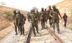 Chief of army staff, Gen Yahaya and top military officers visit the scene of Abuja-Kaduna train attack