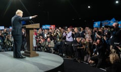 Boris Johnson speaking at the Conservative party conference in Manchester, October 2021