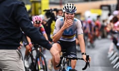 Liane Lippert reacts to her stage victory.