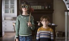 This image released by Focus Features shows Jaeden Lieberher, left, and Jacob Tremblay in a scene from “The Book of Henry.” (Alison Cohen Rosa/Focus Features via AP)